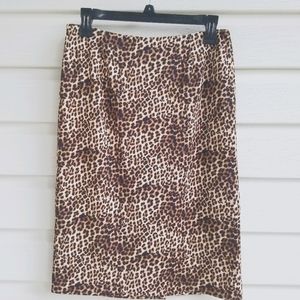Alfani Leopard Print Pencil Skirt. Like New.
